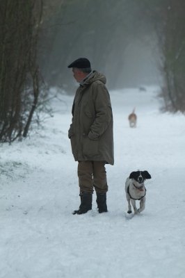 &Quot;Man And His Dog In The Snow&Quot; By Tina Phillips