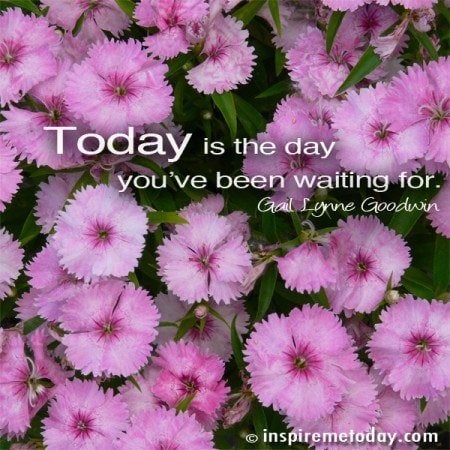 Today Is The Day You've Been Waiting For. | Inspire Me Today®