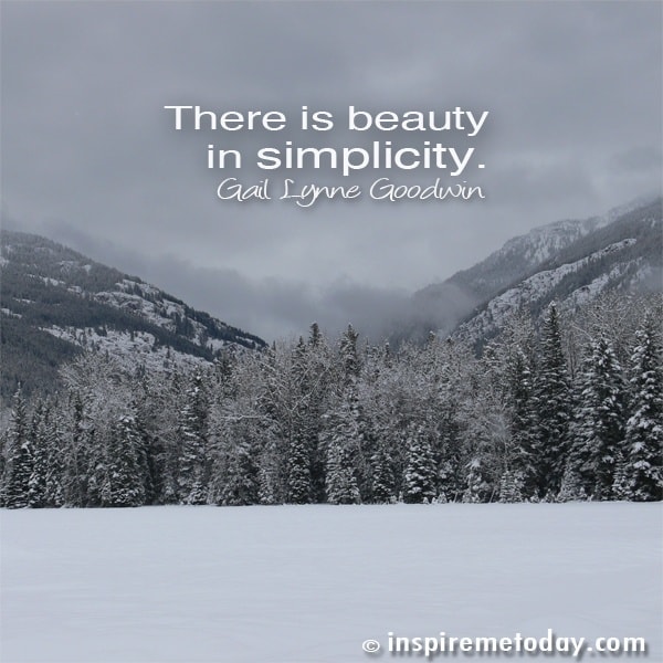 There is beauty in simplicity.